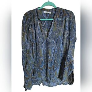 Masai Paisley Inghild Cinch Shoulders Blouse